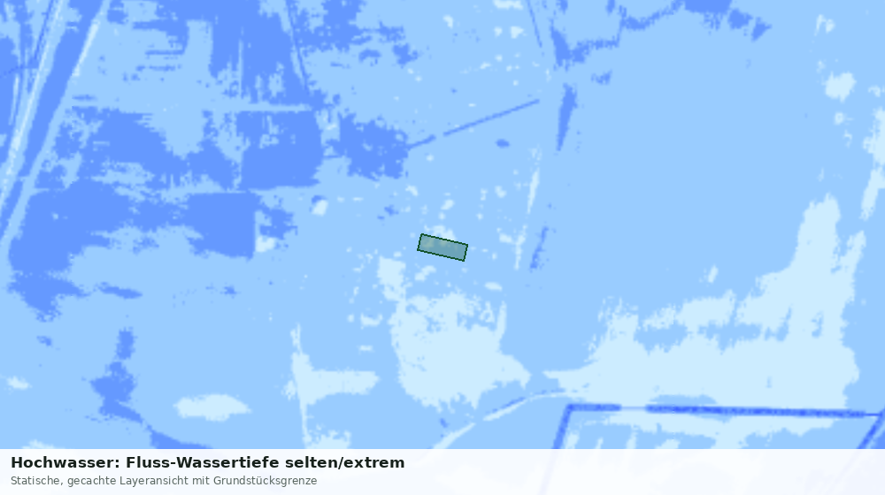 Statische Kartenansicht: Hochwasser: Fluss-Wassertiefe selten/extrem