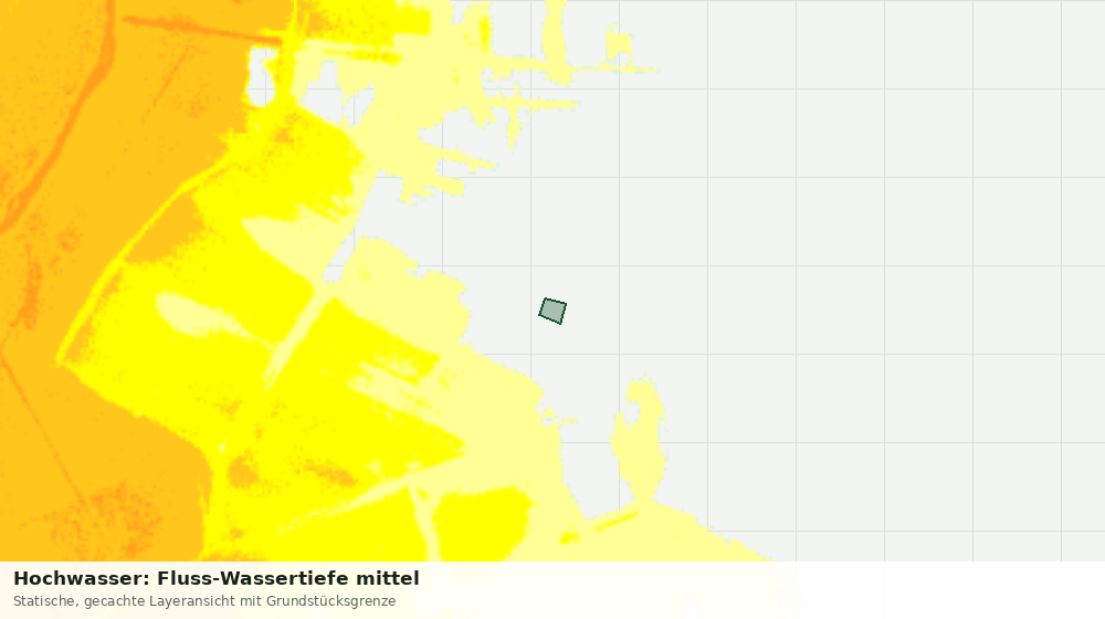 Statische Kartenansicht: Hochwasser: Fluss-Wassertiefe mittel