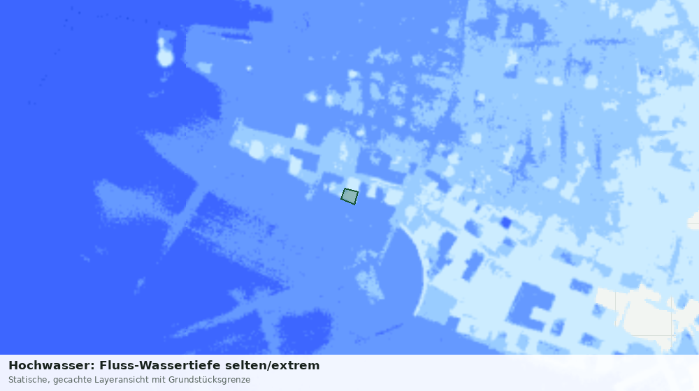 Statische Kartenansicht: Hochwasser: Fluss-Wassertiefe selten/extrem