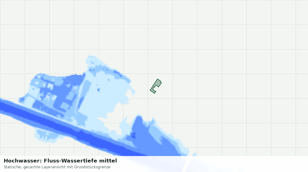 Statische Kartenansicht: Hochwasser: Fluss-Wassertiefe mittel