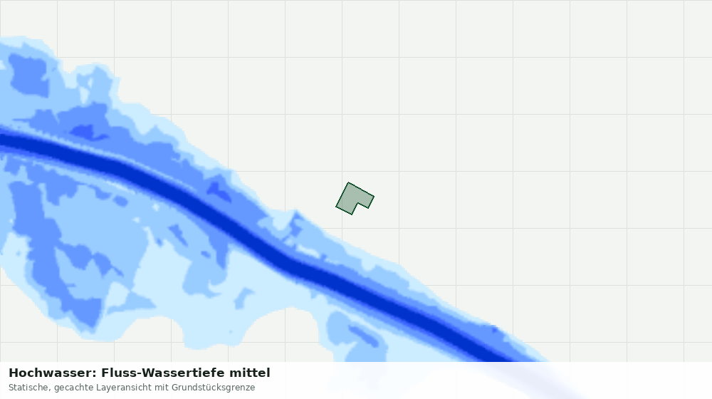 Statische Kartenansicht: Hochwasser: Fluss-Wassertiefe mittel