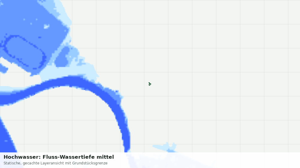 Statische Kartenansicht: Hochwasser: Fluss-Wassertiefe mittel