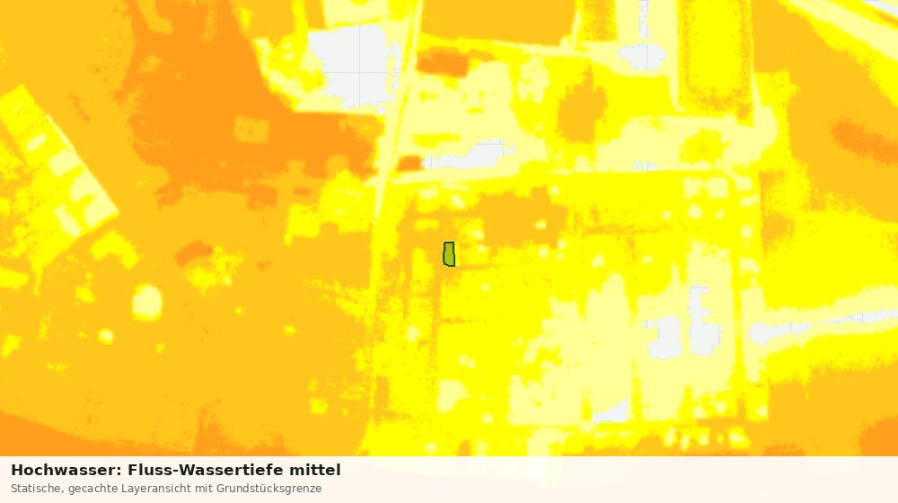 Statische Kartenansicht: Hochwasser: Fluss-Wassertiefe mittel