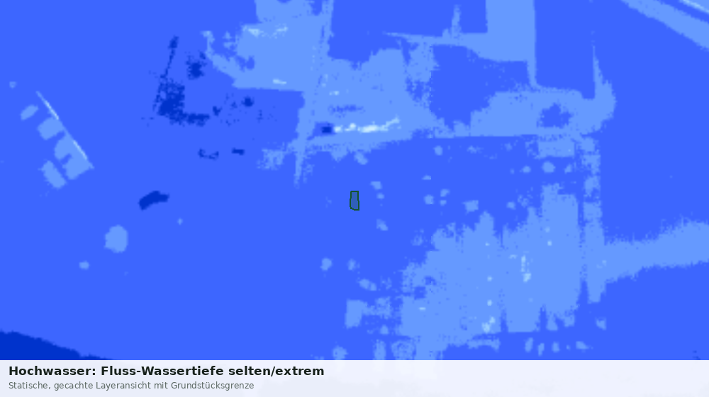 Statische Kartenansicht: Hochwasser: Fluss-Wassertiefe selten/extrem