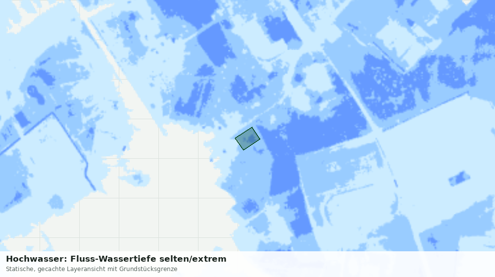 Statische Kartenansicht: Hochwasser: Fluss-Wassertiefe selten/extrem