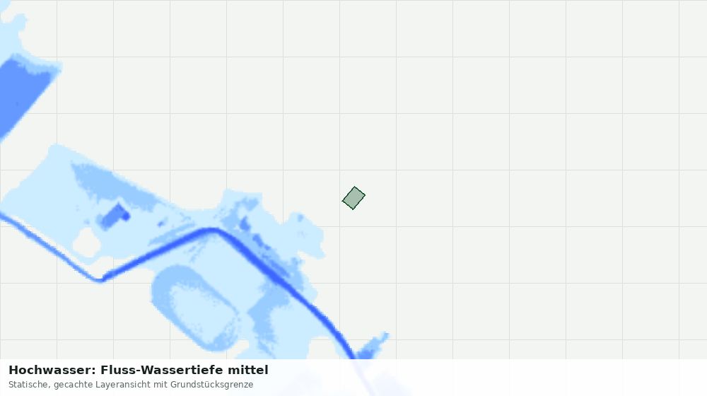 Statische Kartenansicht: Hochwasser: Fluss-Wassertiefe mittel
