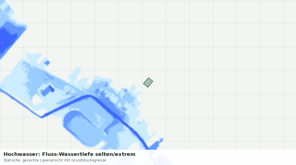 Statische Kartenansicht: Hochwasser: Fluss-Wassertiefe selten/extrem