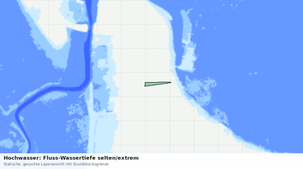 Statische Kartenansicht: Hochwasser: Fluss-Wassertiefe selten/extrem