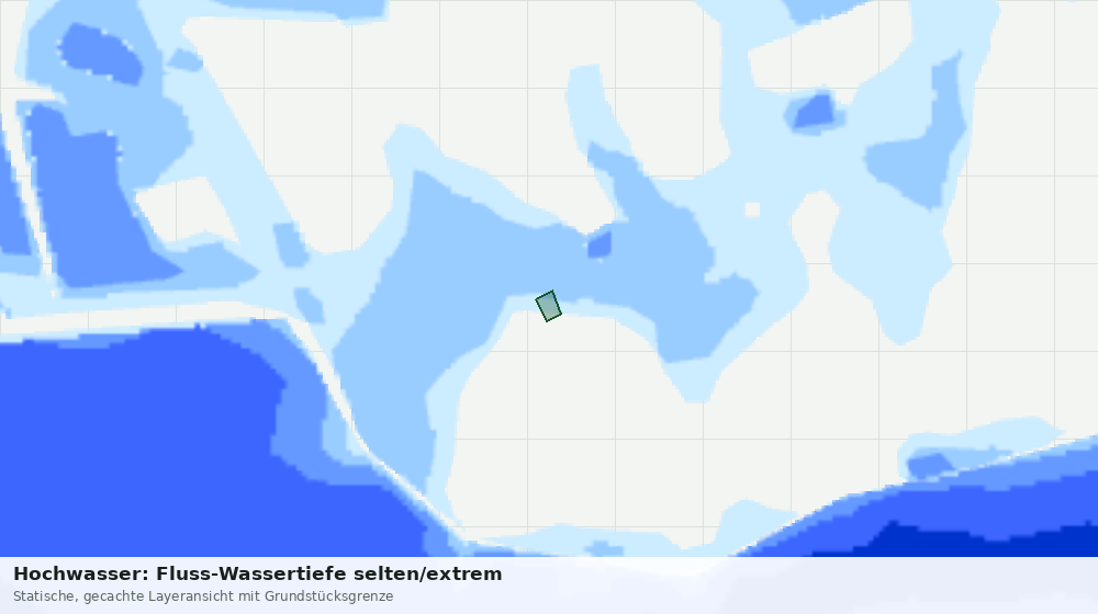Statische Kartenansicht: Hochwasser: Fluss-Wassertiefe selten/extrem