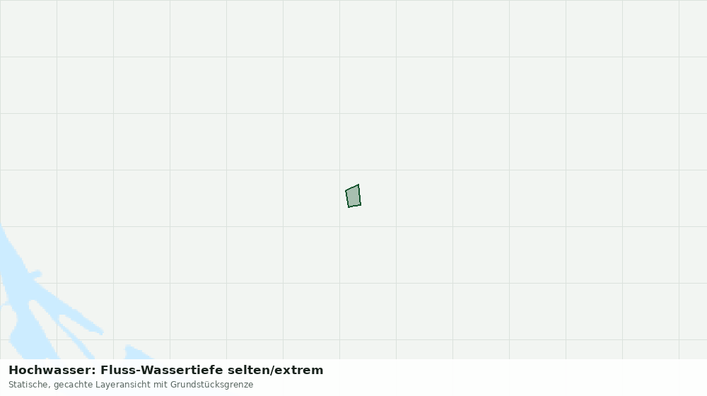 Statische Kartenansicht: Hochwasser: Fluss-Wassertiefe selten/extrem