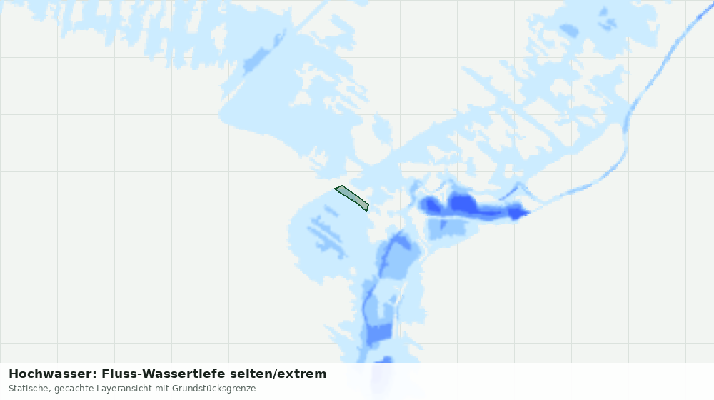 Statische Kartenansicht: Hochwasser: Fluss-Wassertiefe selten/extrem