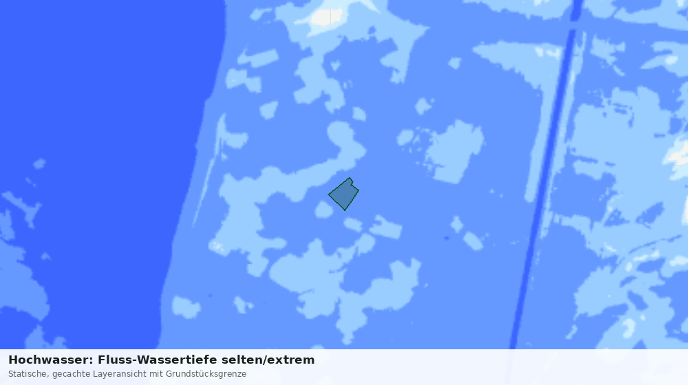Statische Kartenansicht: Hochwasser: Fluss-Wassertiefe selten/extrem