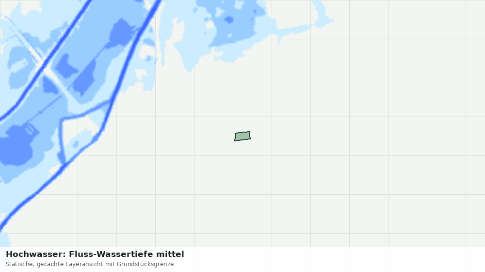 Statische Kartenansicht: Hochwasser: Fluss-Wassertiefe mittel