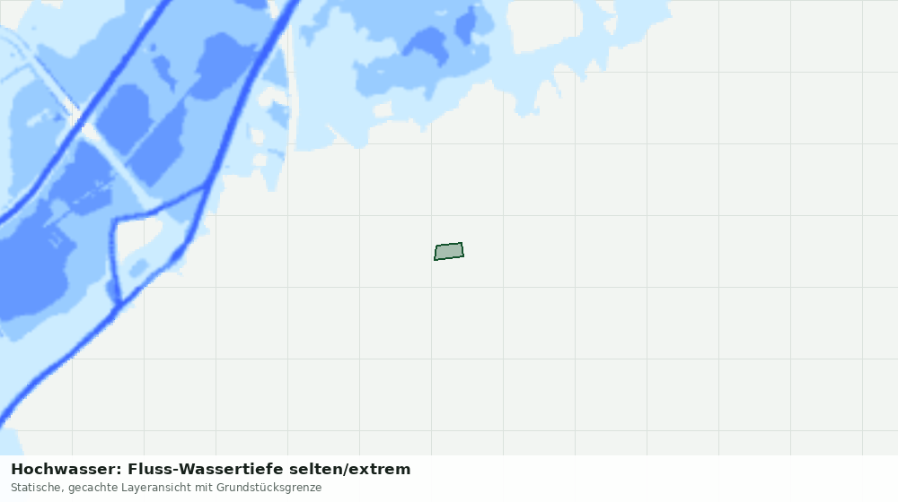 Statische Kartenansicht: Hochwasser: Fluss-Wassertiefe selten/extrem
