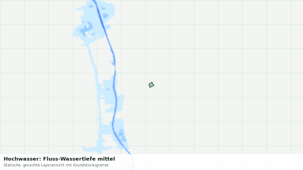 Statische Kartenansicht: Hochwasser: Fluss-Wassertiefe mittel