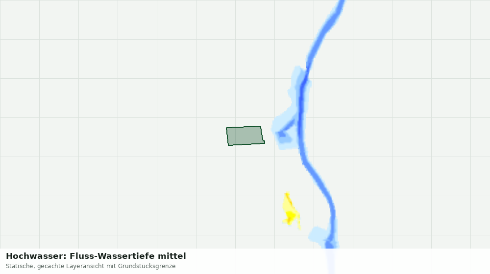 Statische Kartenansicht: Hochwasser: Fluss-Wassertiefe mittel