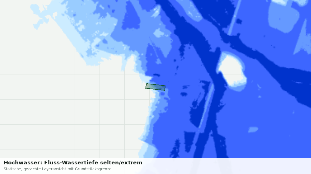 Statische Kartenansicht: Hochwasser: Fluss-Wassertiefe selten/extrem