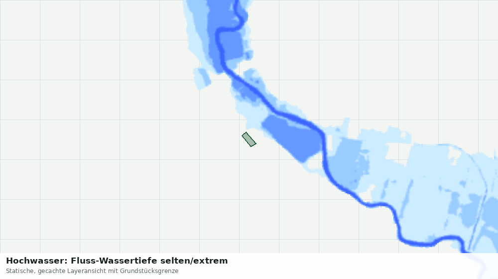 Statische Kartenansicht: Hochwasser: Fluss-Wassertiefe selten/extrem