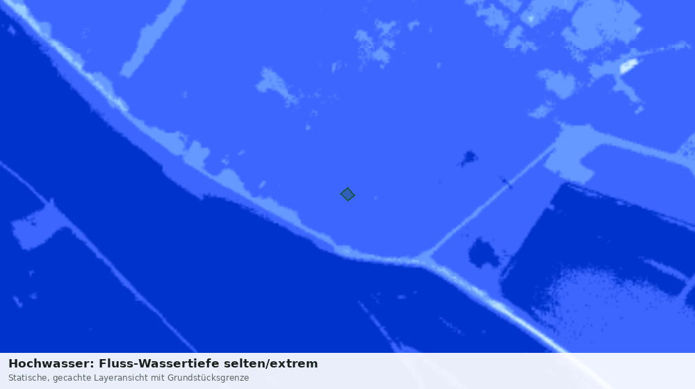 Statische Kartenansicht: Hochwasser: Fluss-Wassertiefe selten/extrem