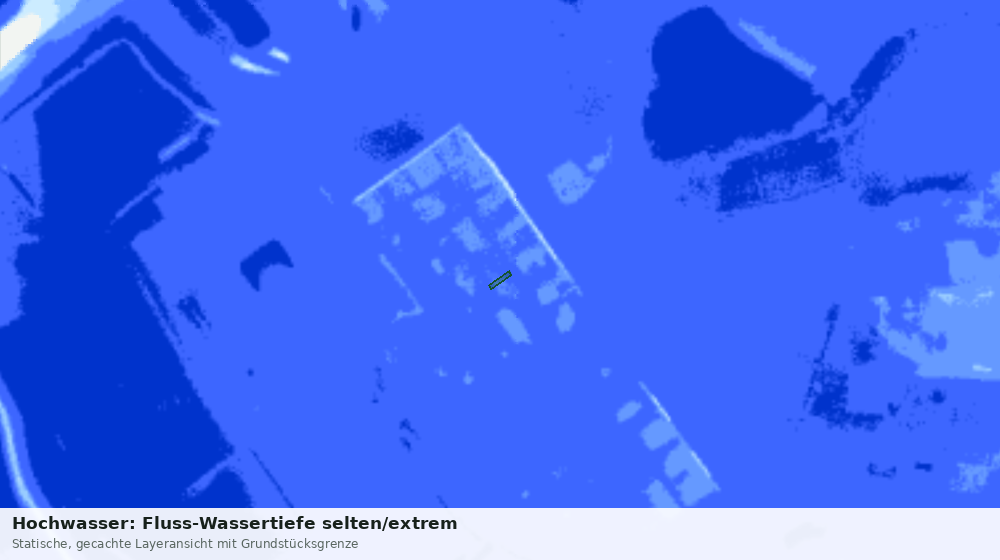 Statische Kartenansicht: Hochwasser: Fluss-Wassertiefe selten/extrem