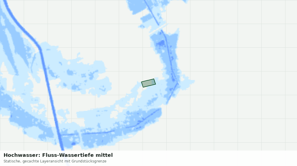 Statische Kartenansicht: Hochwasser: Fluss-Wassertiefe mittel