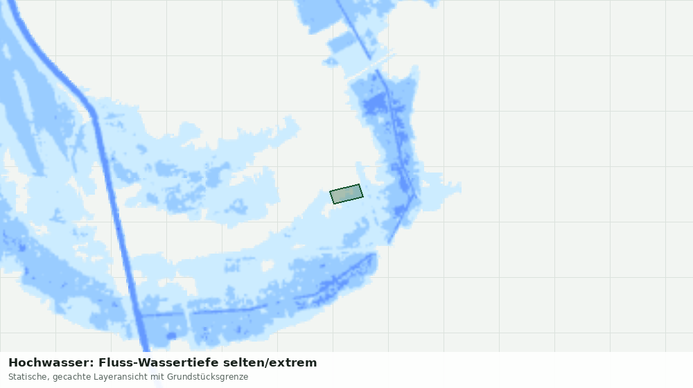 Statische Kartenansicht: Hochwasser: Fluss-Wassertiefe selten/extrem