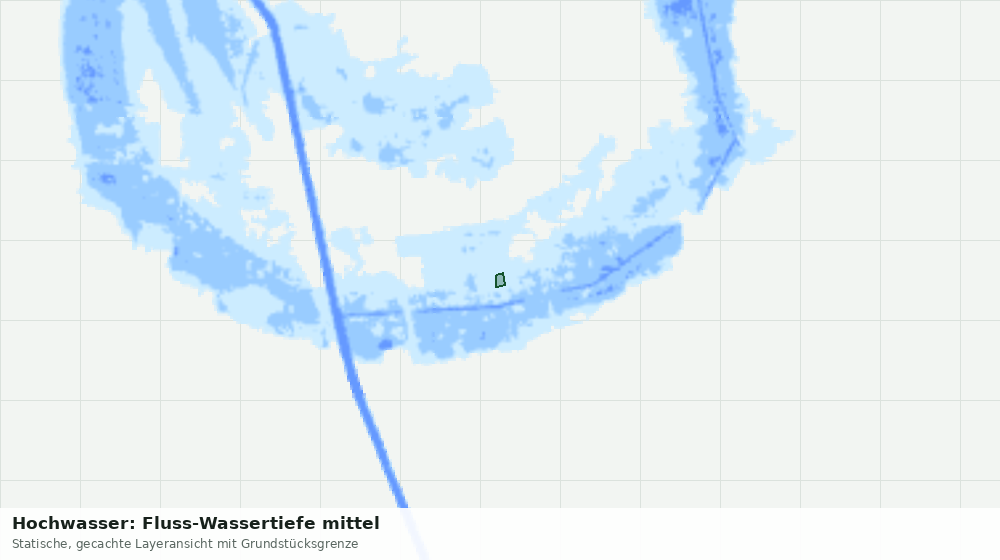Statische Kartenansicht: Hochwasser: Fluss-Wassertiefe mittel
