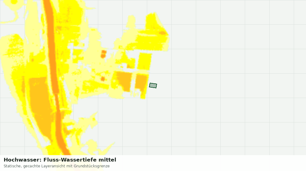Statische Kartenansicht: Hochwasser: Fluss-Wassertiefe mittel