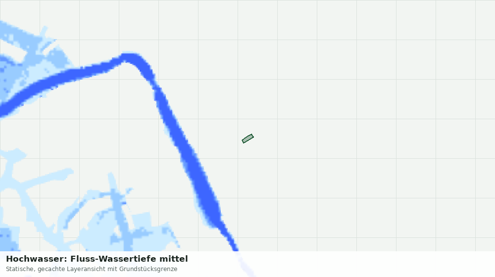 Statische Kartenansicht: Hochwasser: Fluss-Wassertiefe mittel