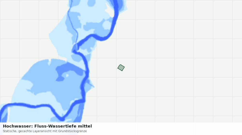 Statische Kartenansicht: Hochwasser: Fluss-Wassertiefe mittel