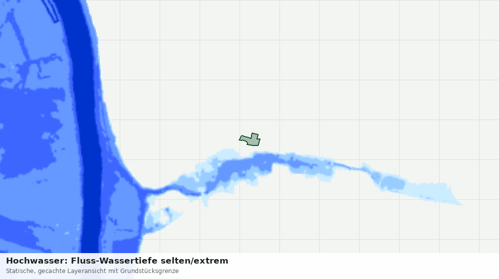 Statische Kartenansicht: Hochwasser: Fluss-Wassertiefe selten/extrem