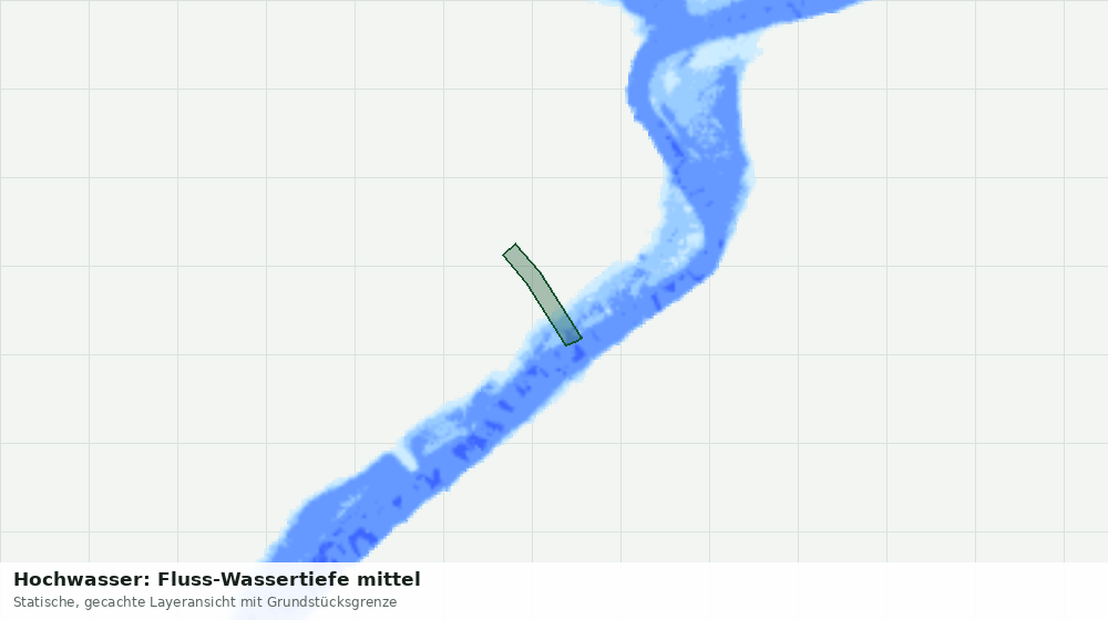Statische Kartenansicht: Hochwasser: Fluss-Wassertiefe mittel