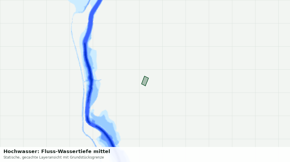 Statische Kartenansicht: Hochwasser: Fluss-Wassertiefe mittel