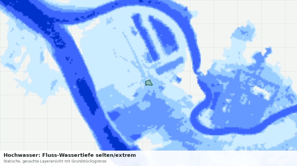 Statische Kartenansicht: Hochwasser: Fluss-Wassertiefe selten/extrem