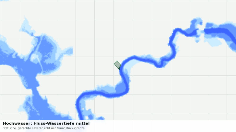 Statische Kartenansicht: Hochwasser: Fluss-Wassertiefe mittel
