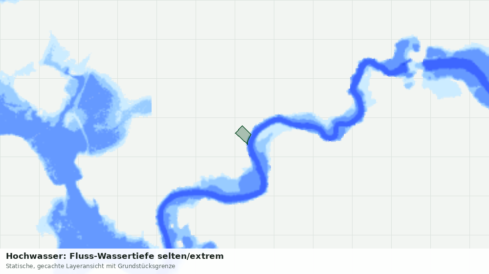Statische Kartenansicht: Hochwasser: Fluss-Wassertiefe selten/extrem