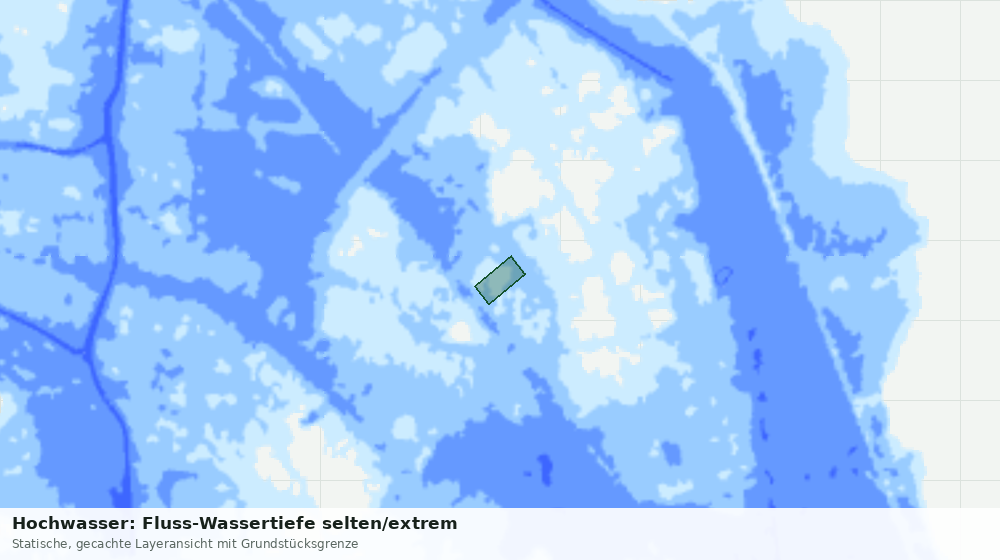 Statische Kartenansicht: Hochwasser: Fluss-Wassertiefe selten/extrem