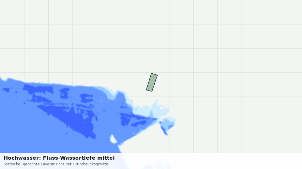 Statische Kartenansicht: Hochwasser: Fluss-Wassertiefe mittel