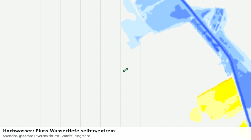Statische Kartenansicht: Hochwasser: Fluss-Wassertiefe selten/extrem