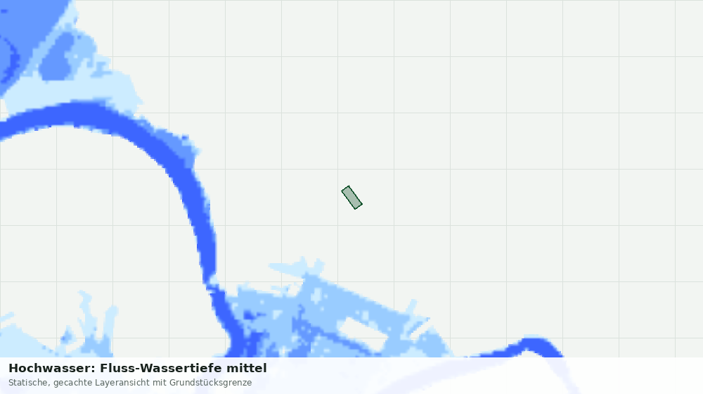 Statische Kartenansicht: Hochwasser: Fluss-Wassertiefe mittel