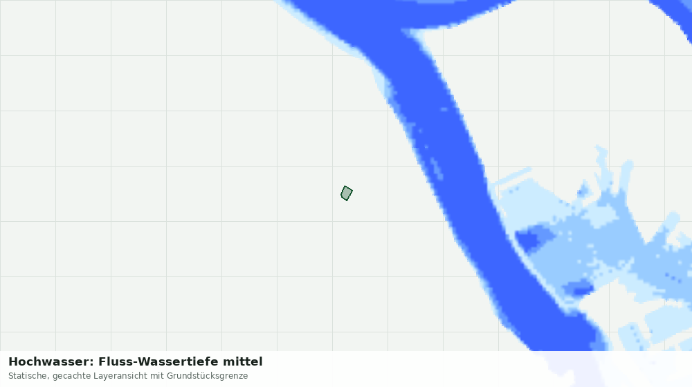 Statische Kartenansicht: Hochwasser: Fluss-Wassertiefe mittel