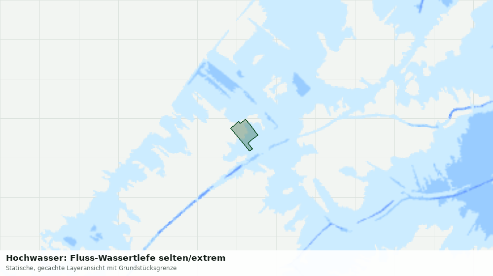 Statische Kartenansicht: Hochwasser: Fluss-Wassertiefe selten/extrem