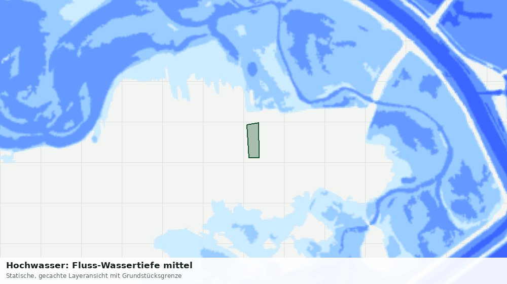 Statische Kartenansicht: Hochwasser: Fluss-Wassertiefe mittel