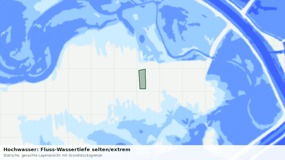 Statische Kartenansicht: Hochwasser: Fluss-Wassertiefe selten/extrem