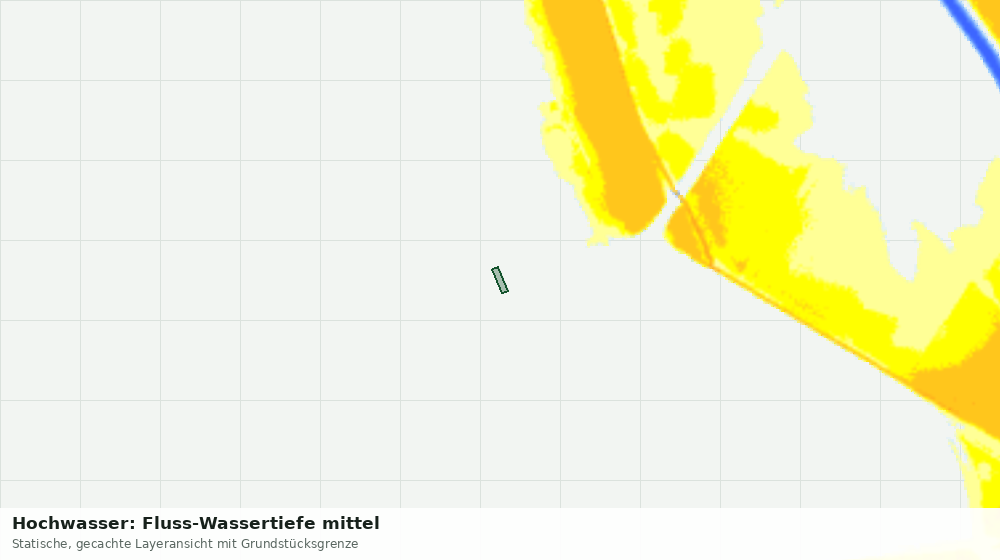 Statische Kartenansicht: Hochwasser: Fluss-Wassertiefe mittel