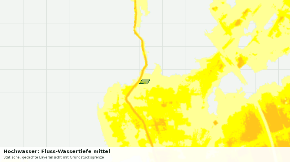 Statische Kartenansicht: Hochwasser: Fluss-Wassertiefe mittel
