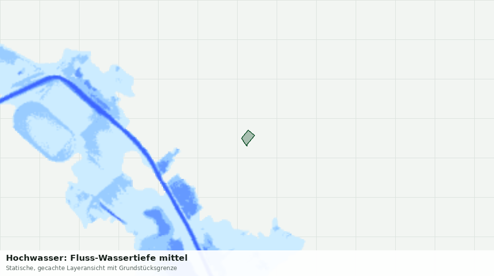 Statische Kartenansicht: Hochwasser: Fluss-Wassertiefe mittel