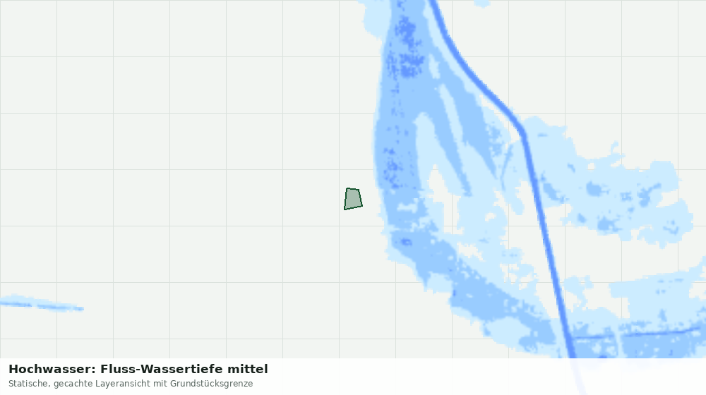Statische Kartenansicht: Hochwasser: Fluss-Wassertiefe mittel
