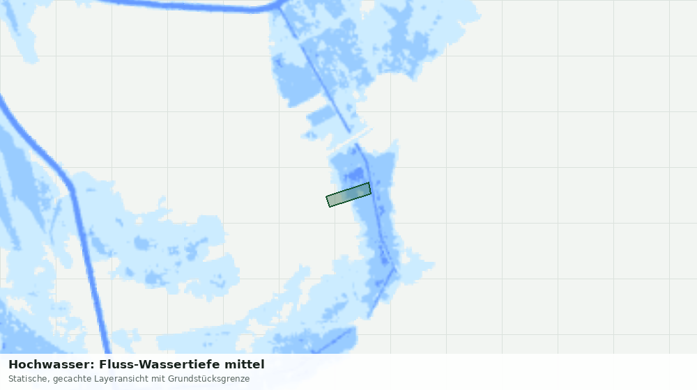 Statische Kartenansicht: Hochwasser: Fluss-Wassertiefe mittel