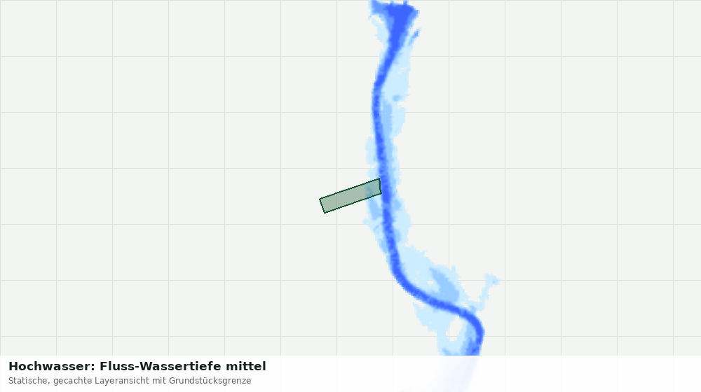 Statische Kartenansicht: Hochwasser: Fluss-Wassertiefe mittel